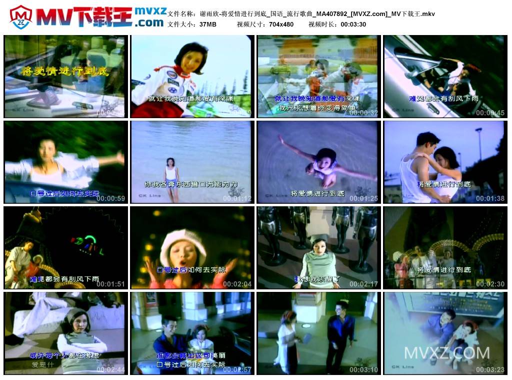 谢雨欣-将爱情进行到底_国语_流行歌曲_MA407892